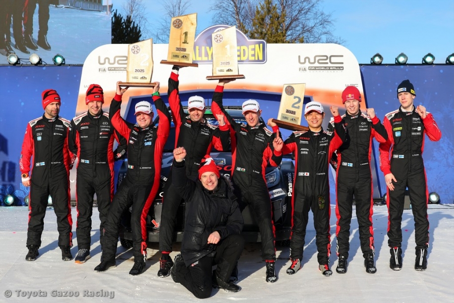 Thrilling TOYOTA GAZOO Racing one-two on Swedish snow