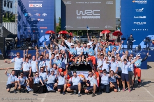 Hyundai Motorsport is celebrating its first victory of the year