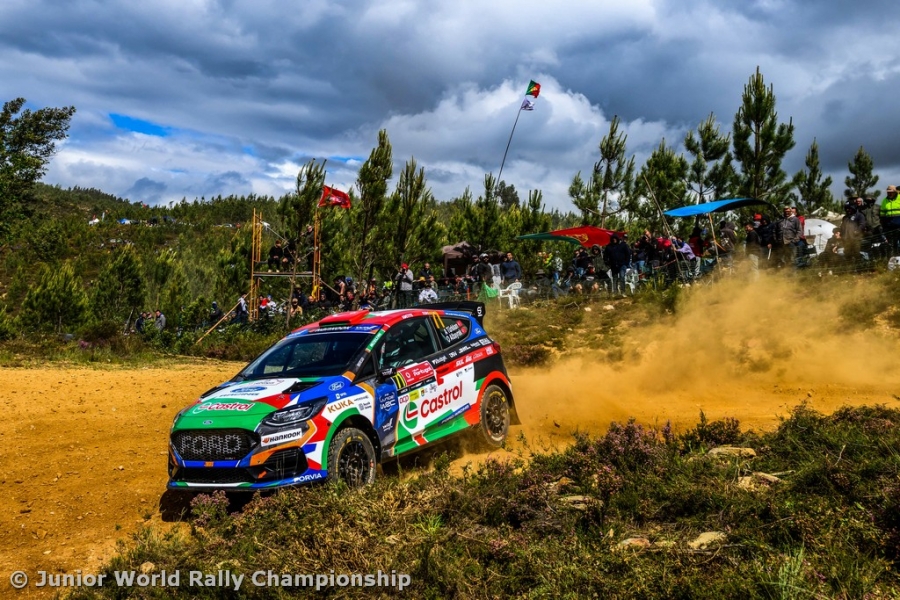 Carlberg hits back to lead Junior WRC in Portugal