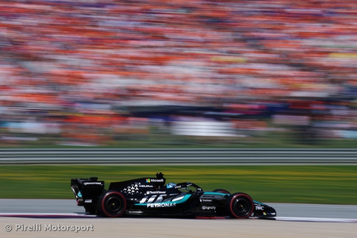 George Russell on pole at Spielberg