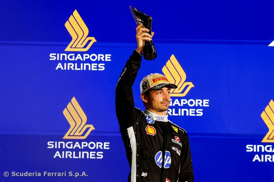Charles on the podium at Marina Bay